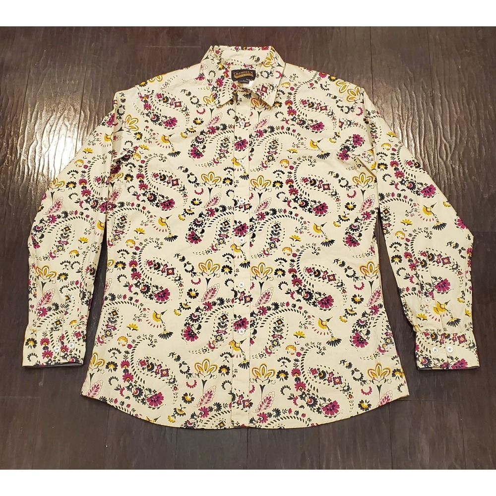Cremieux Men's Shirt Large Long Sleeve Button‎ Down Floral Print Multi-color NWT